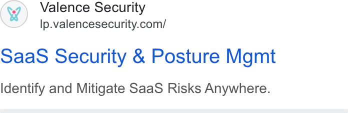 Valence Security ad