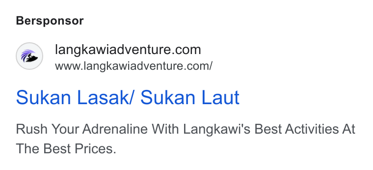 Checkfront ad on Google Ads: www.langkawiadventure.com/ Sukan Lasak/ Sukan Laut Rush Your Adrenaline With Langkawi's Best Activities At The Best Prices.