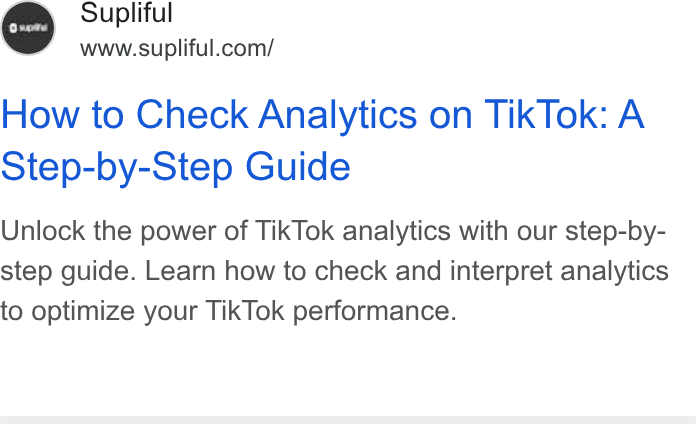 Supliful ad on Google Ads: How to Check Analytics on Tik Tok: A Step-by-Step Guide Unlock the power of Tik Tok analytics with our step-by- step guide. Learn how to check and interpret analytics to optimize your Tik Tok performance.