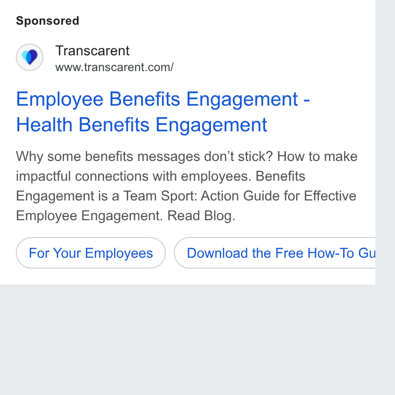 Accolade ad on Google Ads: Employee Benefits Engagement - Health Benefits Engagement Why some benefits messages don’t stick? How to make impactful connections with employees. Benefits Engagement is a Team Sport: Action Guide for Effective Employee Engagement. Read Blog. For Your Employees ) (Download the Free How-To Gu h