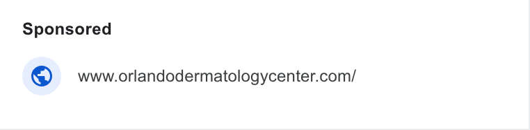 Orlando Dermatology Center ad creative