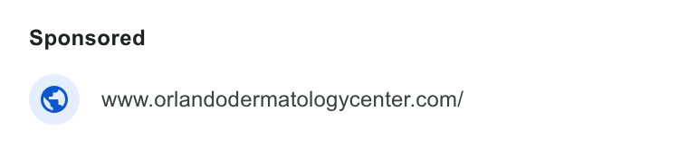 Orlando Dermatology Center ad creative