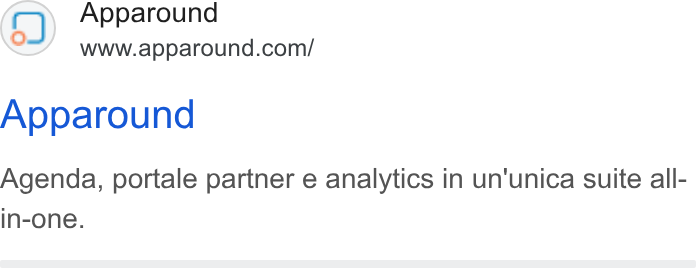 Apparound ad on Google Ads: Apparound Agenda, portale partner e analytics in un'unica suite all- in-one.