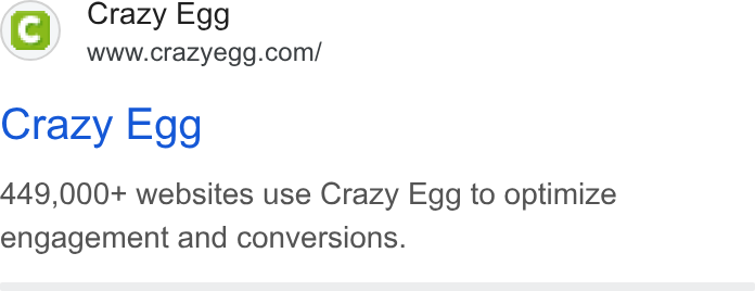 Crazy Egg ad on Google Ads: Crazy Egg 449,000+ websites use Crazy Egg to optimize engagement and conversions.