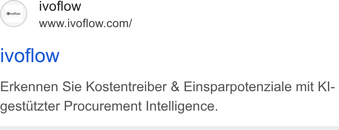 ivoflow ad on Google Ads: ivoflow Erkennen Sie Kostentreiber & Einsparpotenziale mit KI- gestutzter Procurement Intelligence.