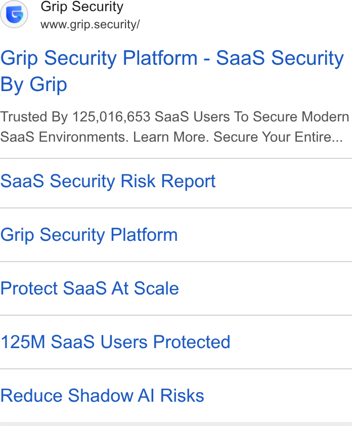 Grip Security ad