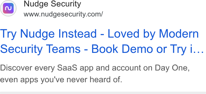 Nudge Security ad