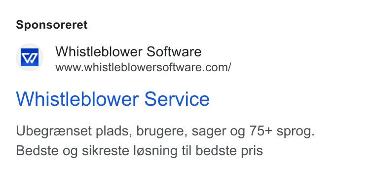 Formalize ad on Google Ads: Sponsoreret Whistleblower Service Ubegrzenset plads, brugere, sager og 75+ sprog. Bedste og sikreste I@sning til bedste pris