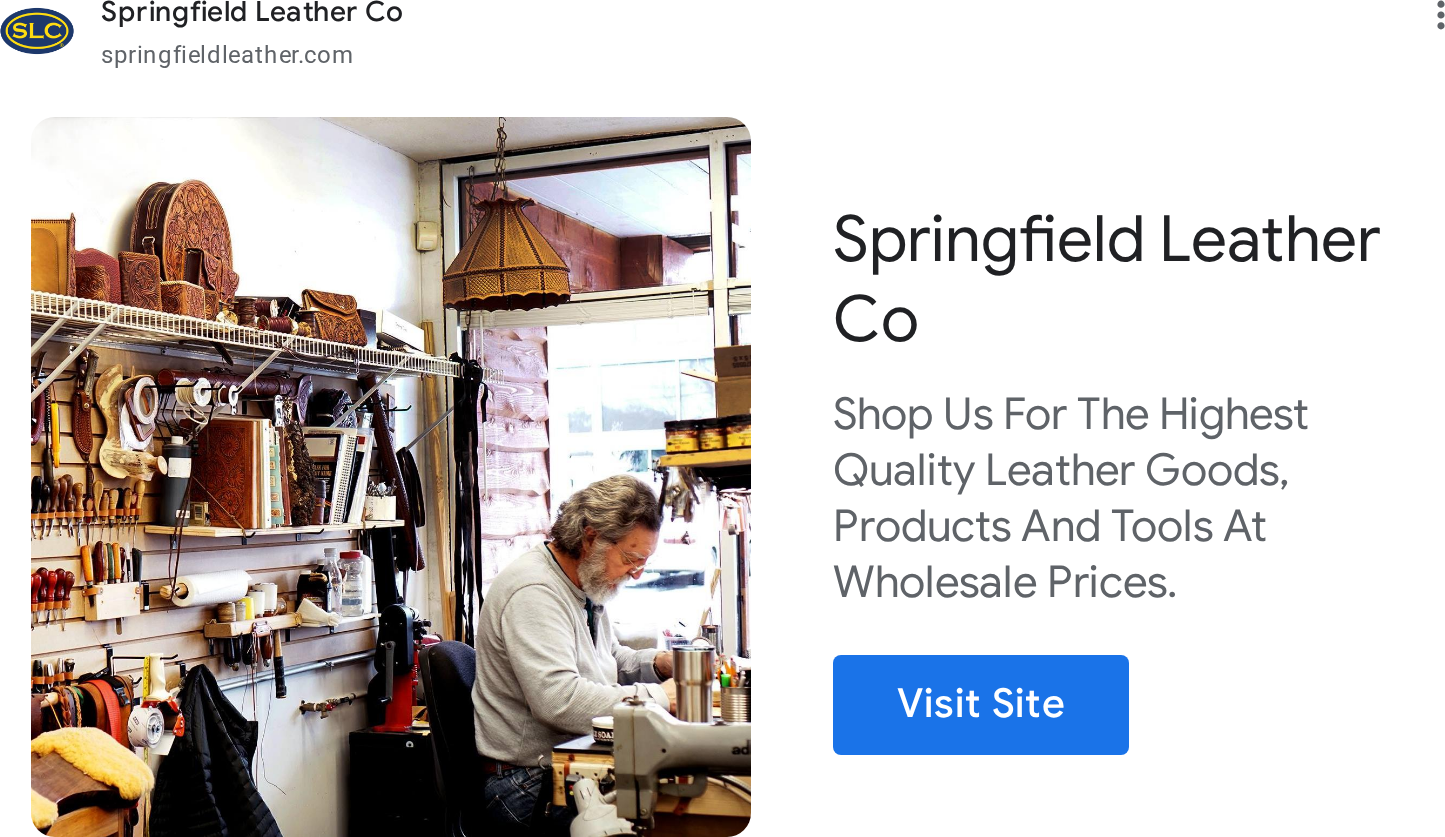 K&B Leather Co — Google Display Ad (image, 733 days — longest running)
