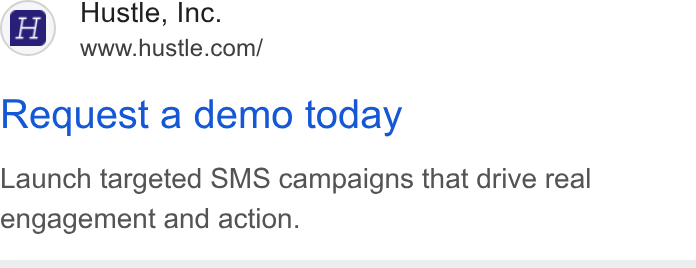 Hustle ad on Google Ads: Request a demo today Launch targeted SMS campaigns that drive real engagement and action.