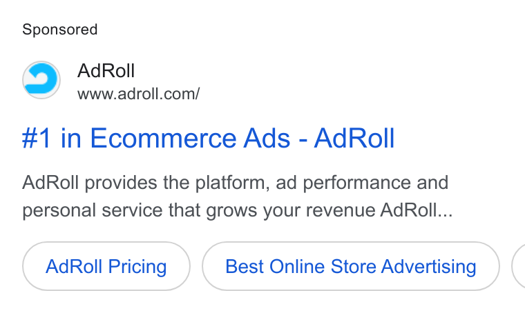 AdRoll ad on Google Ads: #1 in Ecommerce Ads - Ad Roll Ad Roll provides the platform, ad performance and personal service that grows your revenue Ad Roll... Ad Roll Pricing Best Online Store Advertising (