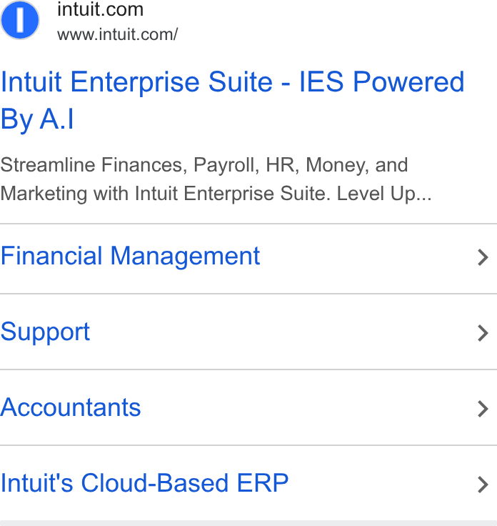 Intuit ad on Google Ads: www.intuit.com/ Intuit Enterprise Suite - IES Powered By A.| Streamline Finances, Payroll, HR, Money, and Marketing with Intuit Enterprise Suite. Level Up... Financial Management Support Accountants Intuit's Cloud-Based ERP