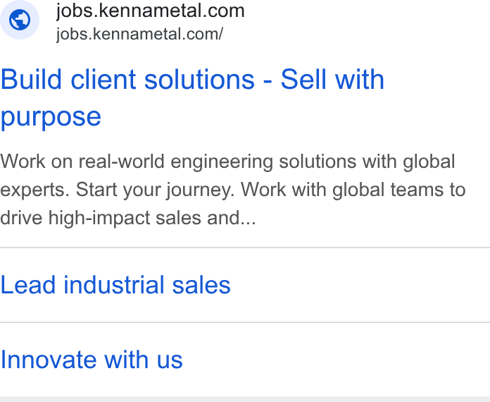 Kennametal ad on Google Ads: jobs.kennametal.com/ Build client solutions - Sell with purpose Work on real-world engineering solutions with global experts. Start your journey. Work with global teams to drive high-impact sales and... Lead industrial sales Innovate with us