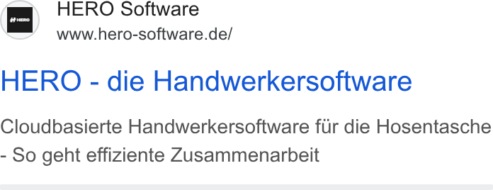 HERO Software ad on Google Ads: HERO - die Handwerkersoftware Cloudbasierte Handwerkersoftware fur die Hosentasche So geht effiziente Zusammenarbeit