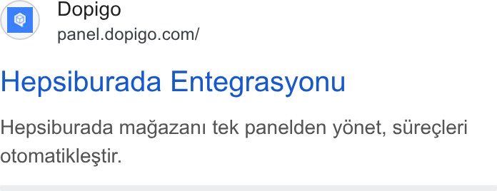 Dopigo ad on Google Ads: Hepsiburada Entegrasyonu Hepsiburada magazani tek panelden yonet, surecleri otomatiklestir.