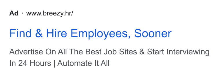 ShopriteX ad on Google Ads: Find & Hire Employees, Sooner Advertise On All The Best Job Sites & Start Interviewing In 24 Hours | Automate It All
