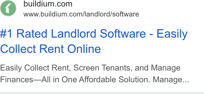 Buildium ad on Google Ads: www.buildium.com/landlord/software #1 Rated Landlord Software - Easily Collect Rent Online Easily Collect Rent, Screen Tenants, and Manage Finances—All in One Affordable Solution. Manage...