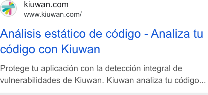 Kiuwan ad on Google Ads: www.kiuwan.com/ Analisis estatico de cddigo - Analiza tu codigo con Kiuwan Protege tu aplicacion con la deteccion integral de vulnerabilidades de Kiuwan. Kiuwan analiza tu cddigo...