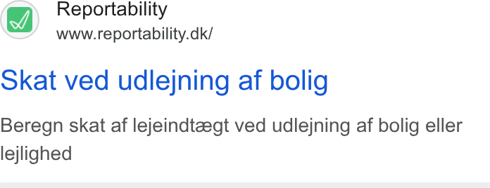Reportability ad on Google Ads: okat ved udlejning af bolig Beregn skat af lejeindtzegt ved udlejning af bolig eller lejlighed