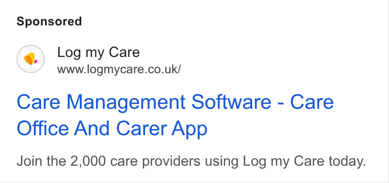 Log my Care ad on Google Ads: Care Management Software - Care Office And Carer App Join the 2,000 care providers using Log my Care today.