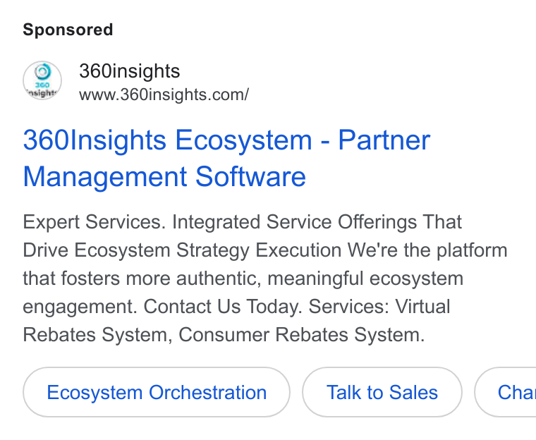 360insights ad on Google Ads