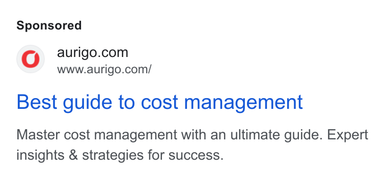 Aurigo Software Technologies ad on Google Ads: www.aurigo.com/ Best guide to cost management Master cost management with an ultimate guide. Expert insights & strategies for success.