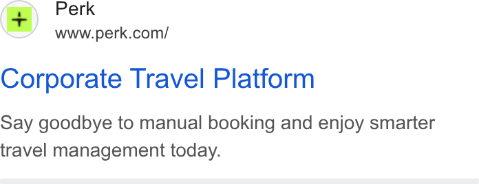 Yokoy ad on Google Ads: Corporate Travel Platform Say goodbye to manual booking and enjoy smarter travel management today.