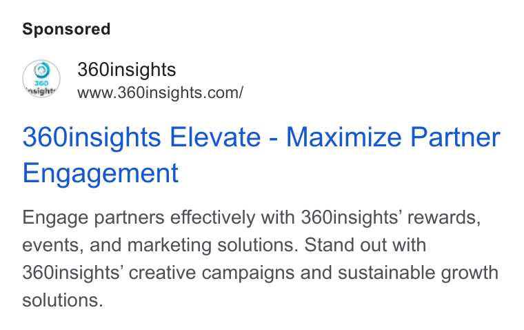 360insights ad on Google Ads