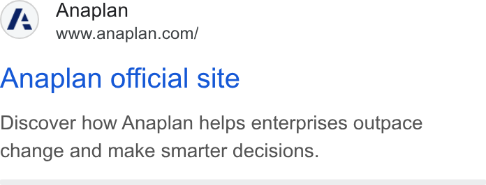 Anaplan ad on Google Ads: Anaplan official site Discover how Anaplan helps enterprises outpace change and make smarter decisions.