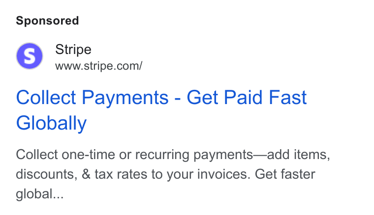 Bridge ad on Google Ads: Collect Payments - Get Paid Fast Globally Collect one-time or recurring payments—add items, discounts, & tax rates to your invoices. Get faster global...