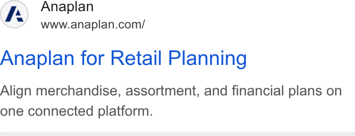 Anaplan ad on Google Ads: Anaplan for Retail Planning Align merchandise, assortment, and financial plans on one connected platform.