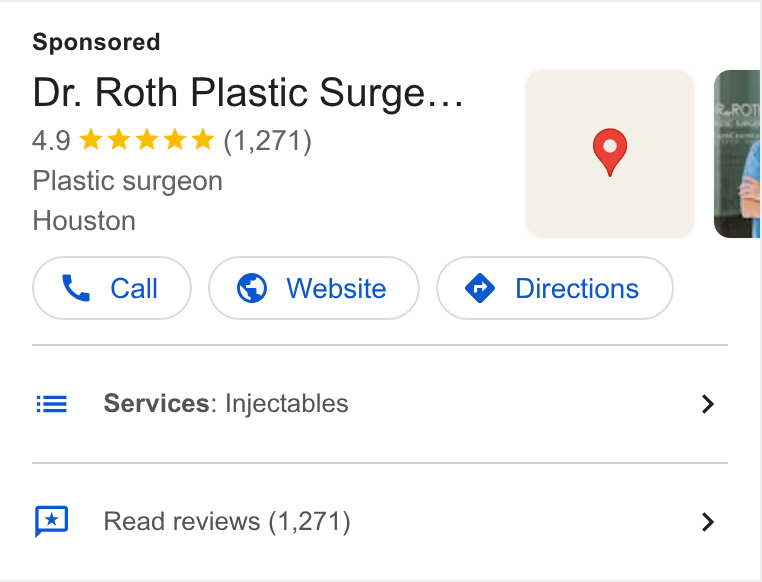 Dr. Roth Plastic Surgery ad creative