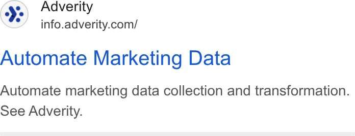 Adverity ad on Google Ads: Automate Marketing Data Automate marketing data collection and transformation. See Adverity.