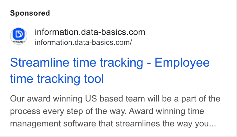 DATABASICS ad on Google Ads: information.data-basics.com/ Streamline time tracking - Employee time tracking tool Our award winning US based team will be a part of the process every step of the way. Award winning time management software that streamlines the way you...