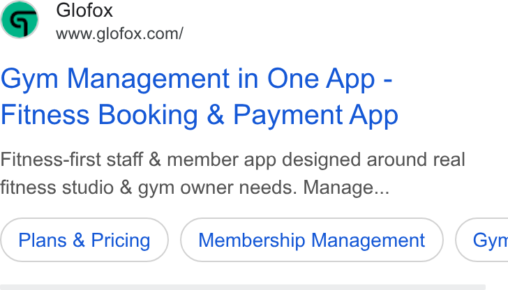 Glofox ad on Google Ads: Gym Management in One App - Fitness Booking & Payment App Fitness-first staff & member app designed around real fitness studio & gym owner needs. Manage... Plans & Pricing Membership Management } ( Gyn