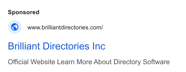 Brilliant Directories ad on Google Ads: Brilliant Directories Inc Official Website Learn More About Directory Software