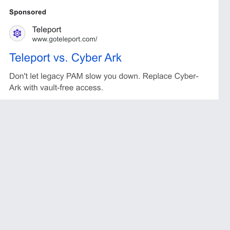 Teleport ad