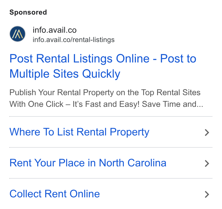 Avail ad on Google Ads: : info.avail.co/rental-listings Post Rental Listings Online - Post to Multiple Sites Quickly Publish Your Rental Property on the Top Rental Sites With One Click — It’s Fast and Easy! Save Time and... Where To List Rental Property Rent Your Place in North Carolina Collect Rent Online