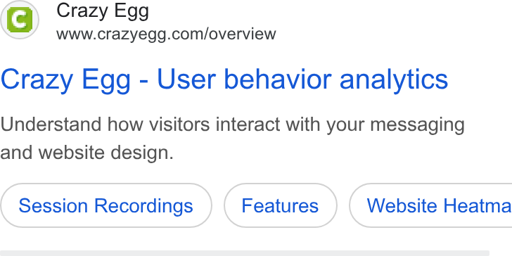 Crazy Egg ad on Google Ads: Crazy Egg - User behavior analytics Understand how visitors interact with your messaging and website design. Session Recordings ( Website Heatma
