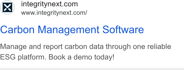 IntegrityNext ad on Google Ads: www.integritynext.com/ Carbon Management Software Manage and report carbon data through one reliable ESG platform. Book a demo today!