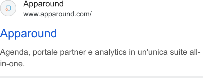 Apparound ad on Google Ads: Apparound Agenda, portale partner e analytics in un'unica suite all- in-one.