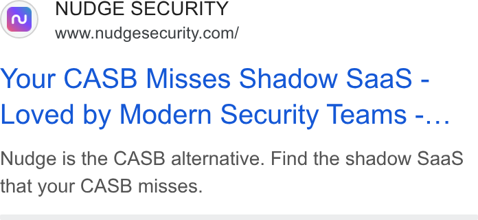 Nudge Security ad