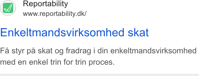 Reportability ad on Google Ads: Enkeltmandsvirksomhed skat Fa styr pa skat og fradrag i din enkeltmandsvirksomhed med en enkel trin for trin proces.