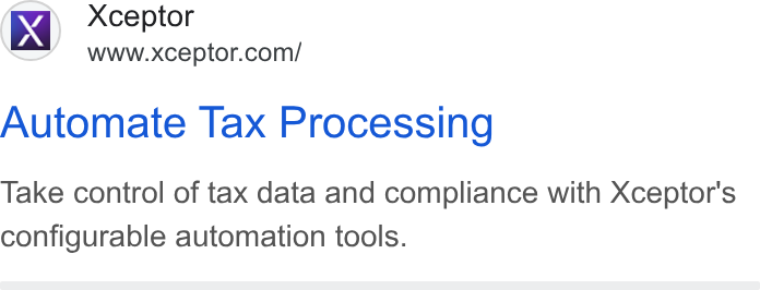 Xceptor ad on Google Ads: ‘gva. Xceptor Automate Tax Processing Take control of tax data and compliance with Xceptor's configurable automation tools.