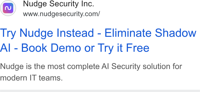 Nudge Security ad