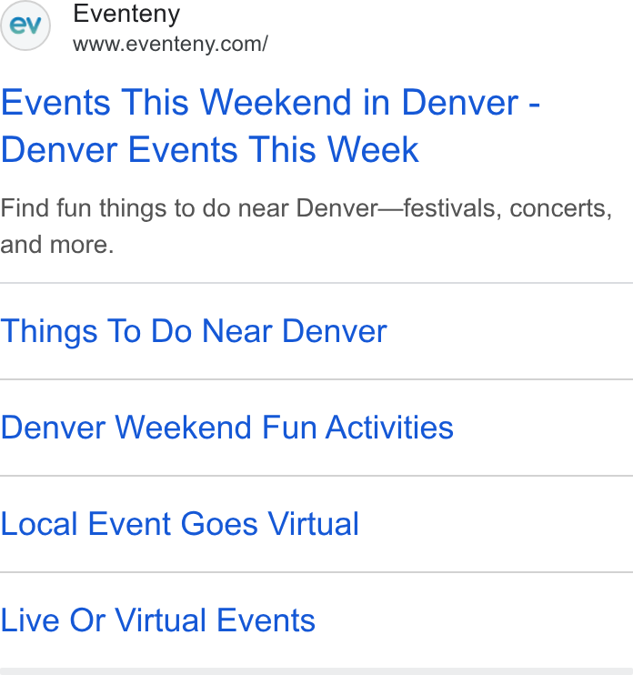 Eventeny ad on Google Ads: Events This Weekend in Denver - Denver Events This Week Find fun things to do near Denver—festivals, concerts, and more. Things To Do Near Denver Denver Weekend Fun Activities Local Event Goes Virtual Live Or Virtual Events