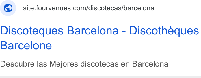 Fourvenues ad on Google Ads: Discoteques Barcelona - Discotheques Barcelone Descubre las Mejores discotecas en Barcelona