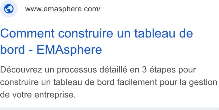 EMAsphere ad on Google Ads: Comment construire un tableau de bord - EMAsphere Découvrez un processus detaillé en 3 étapes pour construire un tableau de bord facilement pour la gestion de votre entreprise.