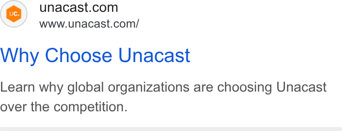 Unacast ad on Google Ads: www.unacast.com/ Why Choose Unacast Learn why global organizations are choosing Unacast over the competition.