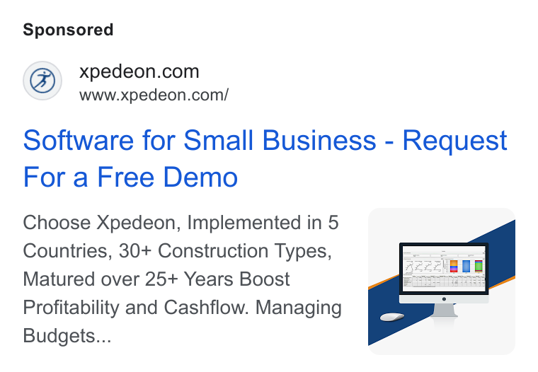 Xpedeon ad on Google Ads: www.xpedeon.com/ Software for Small Business - Request For a Free Demo Choose Xpedeon, Implemented in 5 Countries, 30+ Construction Types, Matured over 25+ Years Boost Profitability and Cashflow. Managing Budgets...